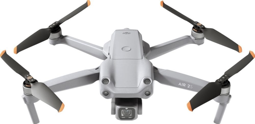 Leaked DJI Air 2S photo showing the four forward-facing obstacle avoidance sensors.