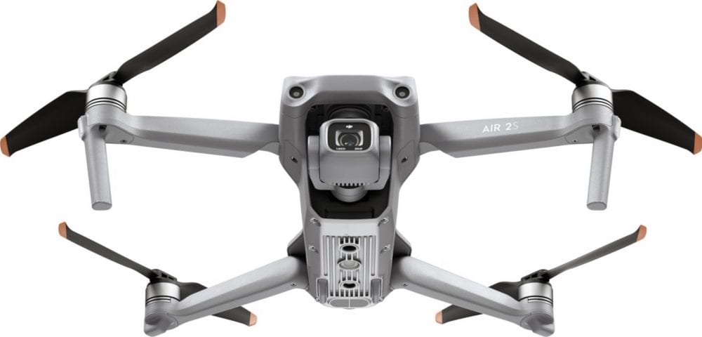 Close look at the Air 2S camera housing built around a 1-inch sensor.