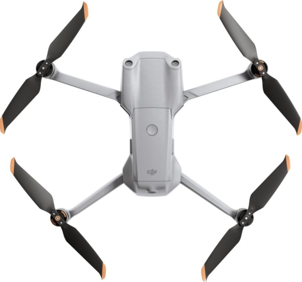 Overhead view of the DJI Air 2S, shaped much like the Mavic Air 2.