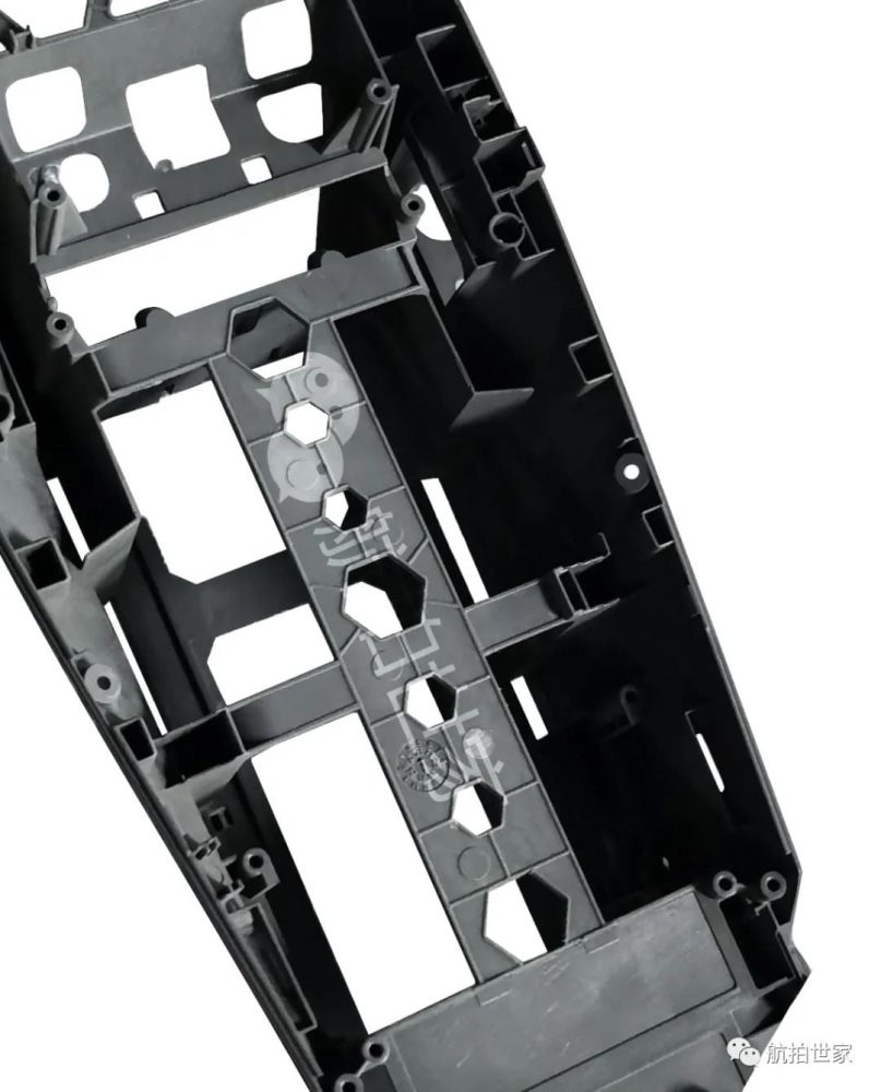 Black internal chassis frame of the DJI Mavic 3 shown against a white background.
