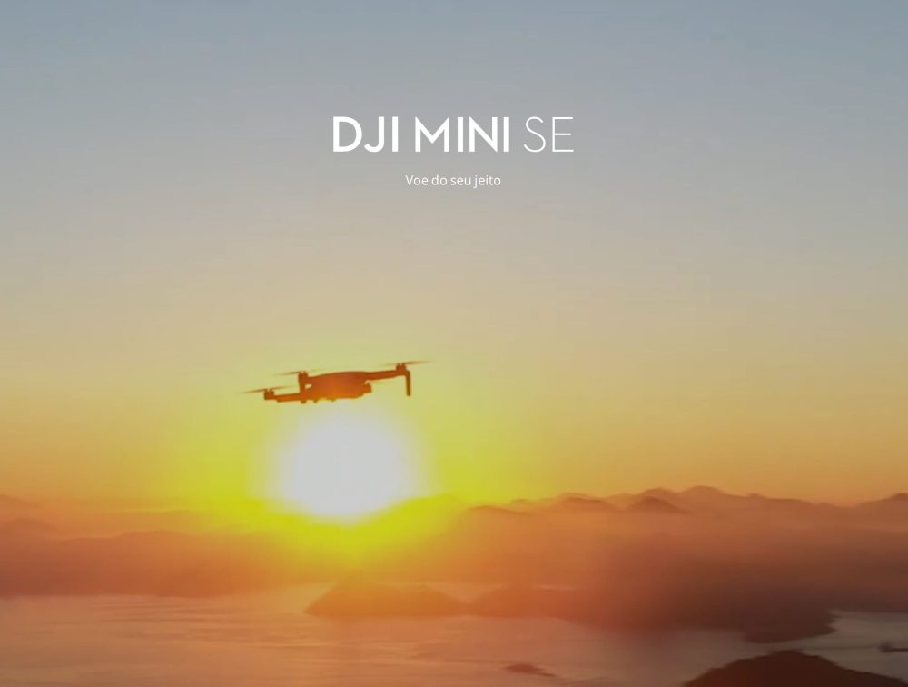 DJI Mini SE already shown on the DJI Brasil website