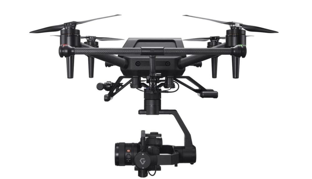 Sony Airpeak S1 with its legs retracted and 17-inch propellers extended.