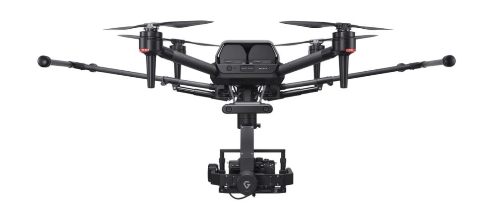 Wide view of the Airpeak S1 airframe and its five directional sensing cameras.