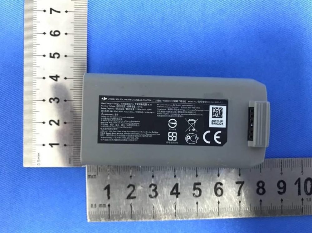 Screenshot of the DJI Mini SE as submitted in DJI's FCC filing.