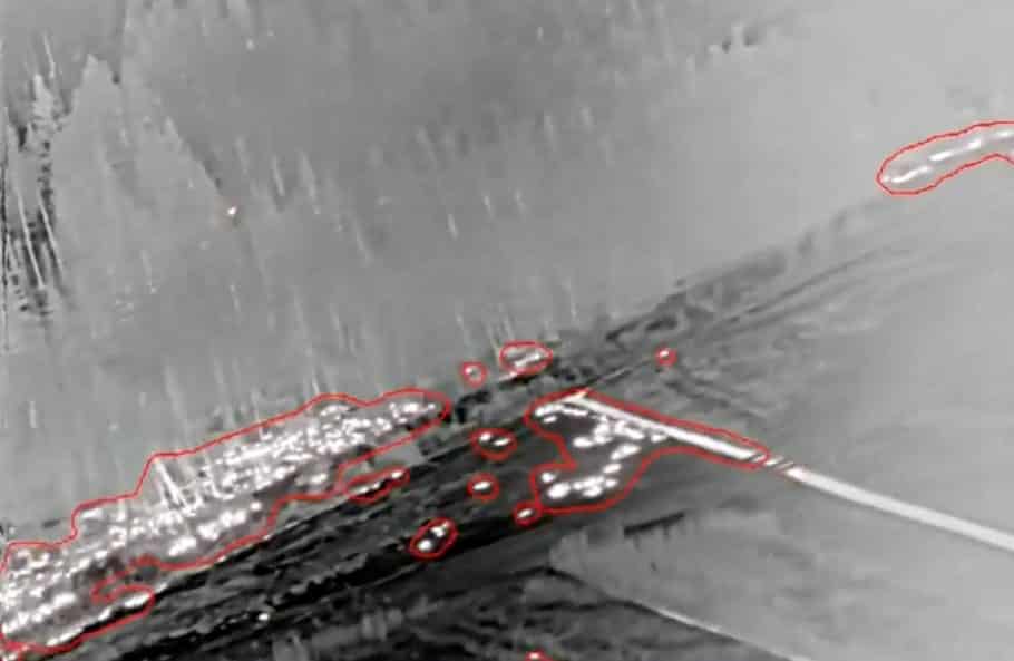 Wildfire burning west of Edmonton where Pegasus Imagery drones supported crews.