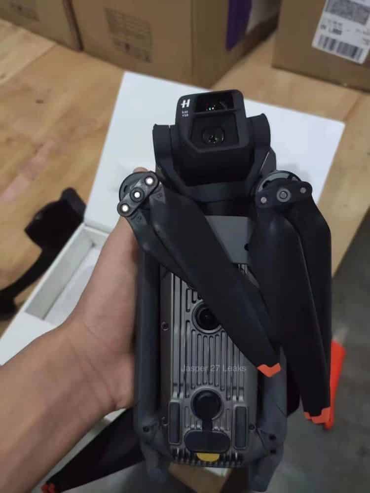 Leaked photo of the DJI Mavic 3 in its new darker gray finish.