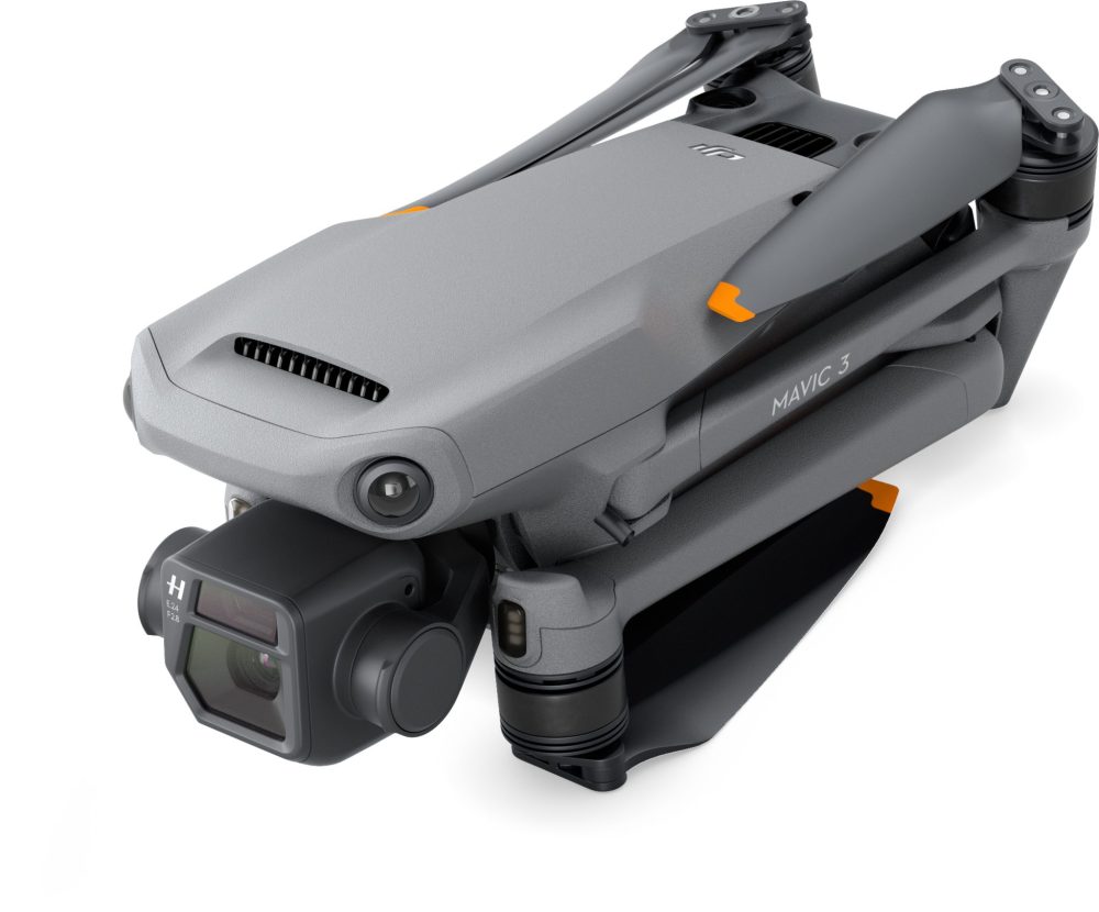The DJI Mavic 3 in another of DJI's official launch product photos.