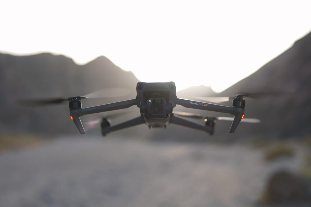 DJI Mavic 3 photographed among canyons and mountains for the launch.