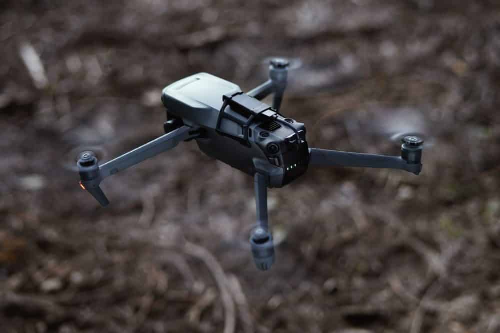 DJI Mavic 3 carrying the 4G cellular transmission dongle promised in a later update.