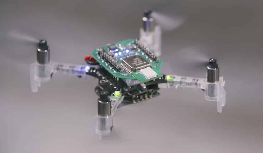 Sniffy Bug swarm drones built on CrazyFlie frames by TU Delft student Bart Duisterhof.