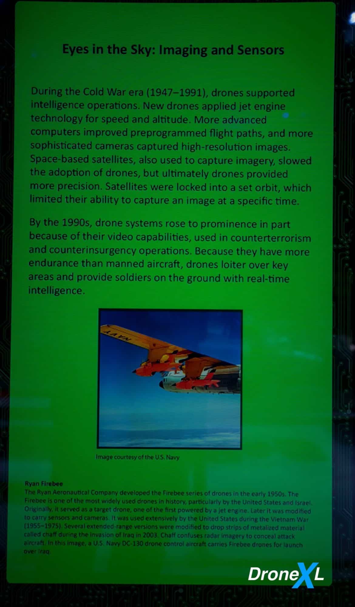 Kettering Bug display recalling the U.S. Army flying bomb of 1918 that never saw combat.
