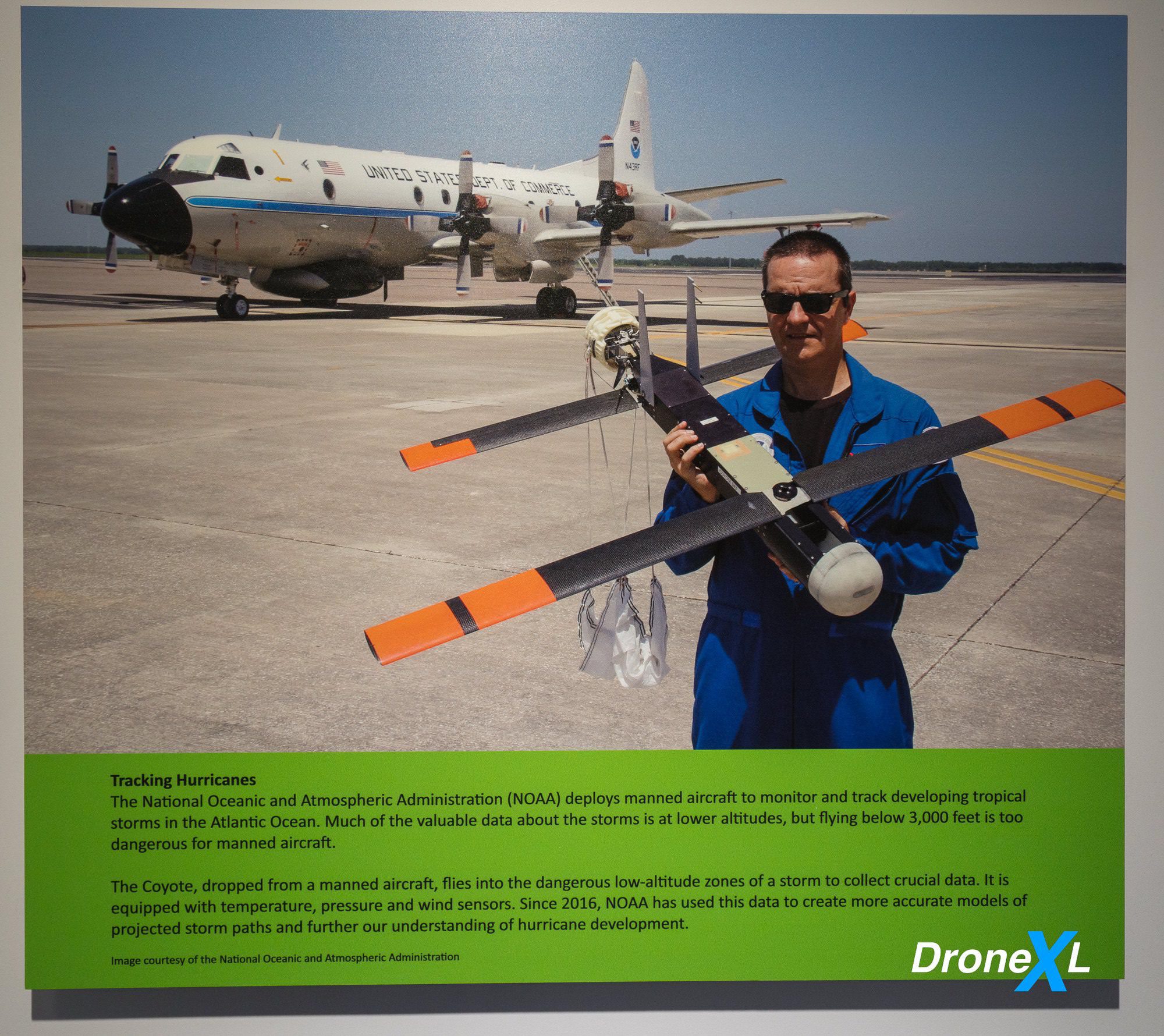 The Coyote storm drone, 14 pounds (6.4 kilograms) with a 4.8-foot (1.5-meter) wingspan.