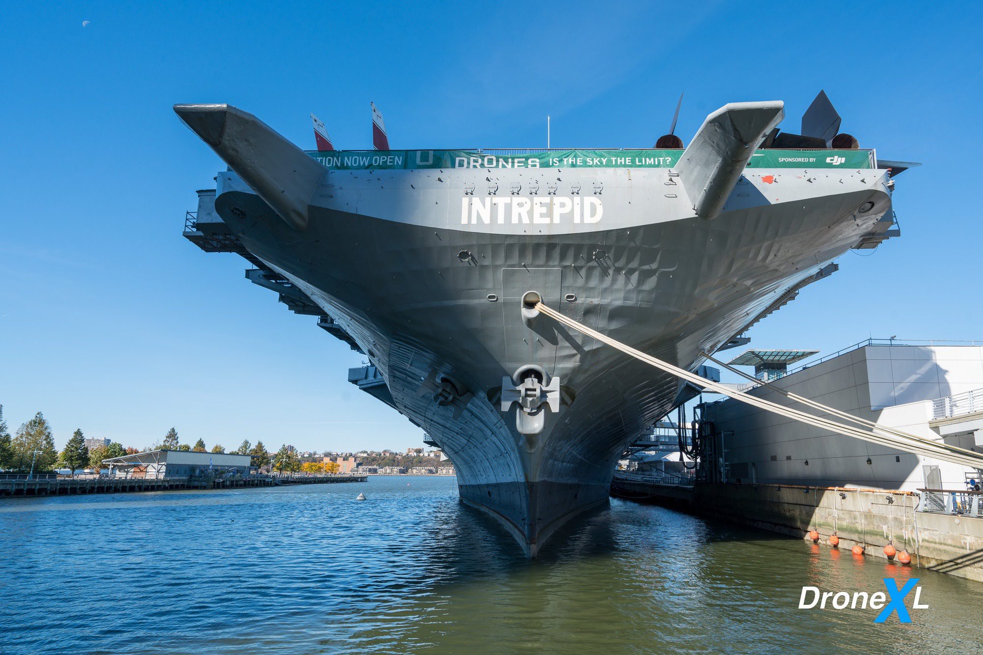 History of Drones: 'Is The Sky The Limit?' Intrepid exposition with DJI. Back in 2017, I went to the Intrepid Sea, Air & Space Museum in New York City to have a look at the exposition from DJI that showed the history of drones. The expo was titled, 'Is The Sky The Limit' and it exhibited how unmanned aircraft were used and developed over time. 