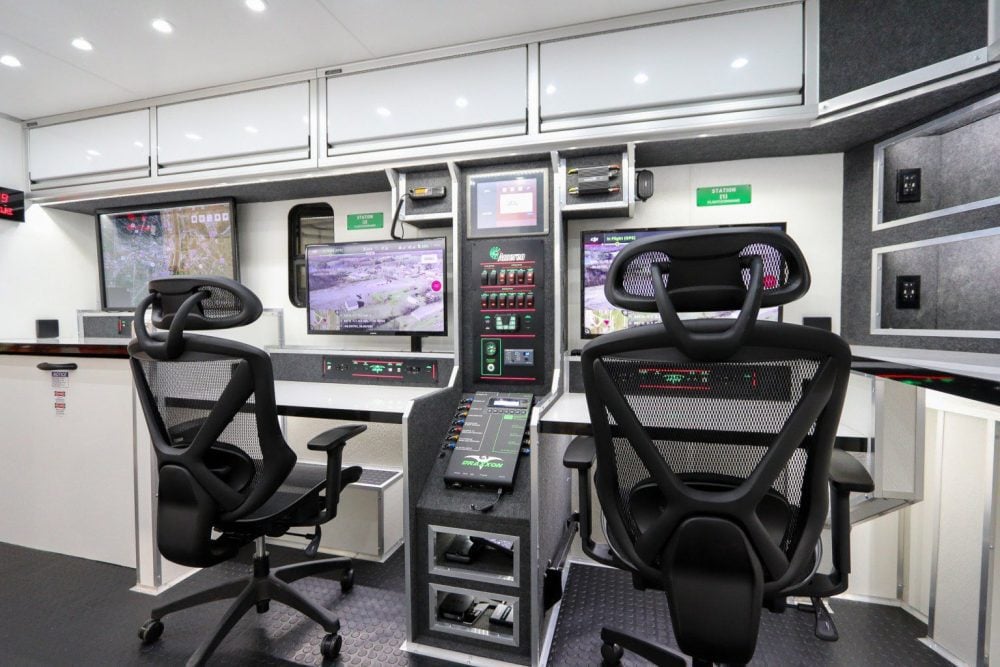 Draxxon's new DX-816 drone command center raises the bar again with its first 100% electric drone command center.