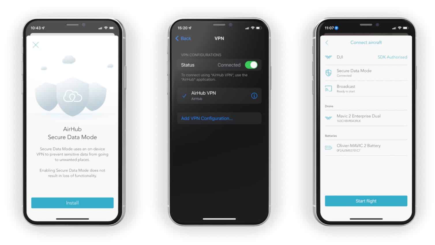 Dutch drone company AirHub offers a Secure Data Mode option that enables enterprise users to safely fly DJI drones without concerns of any data possibly being leaked to China.