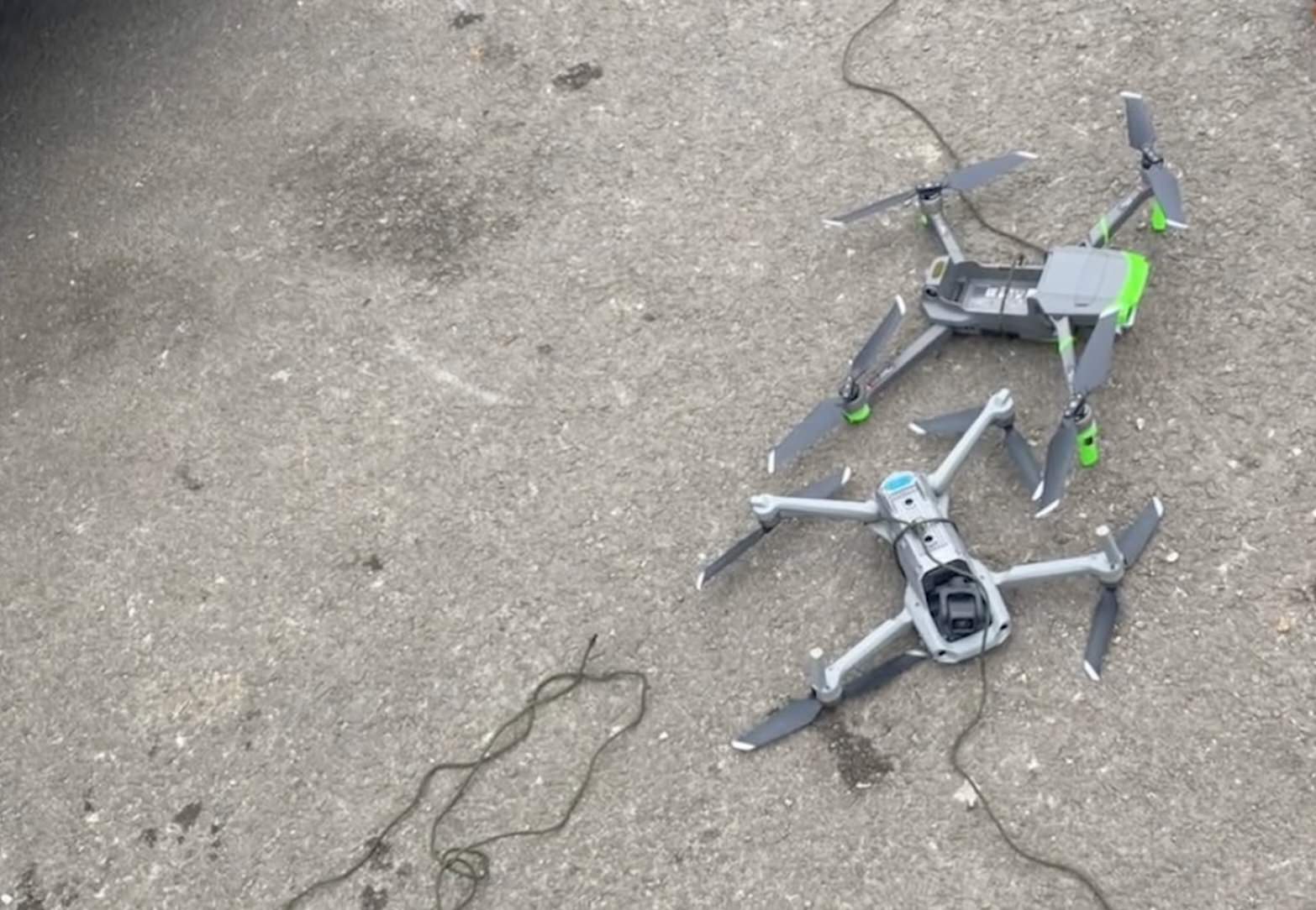 SAUSAGE ATTACHED TO DRONE TO LURE DOG TO SAFETY