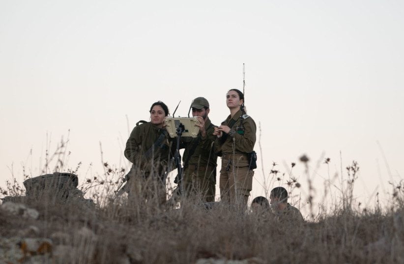IDF soldiers operating a drone, released by the IDF Spokesperson's Unit.