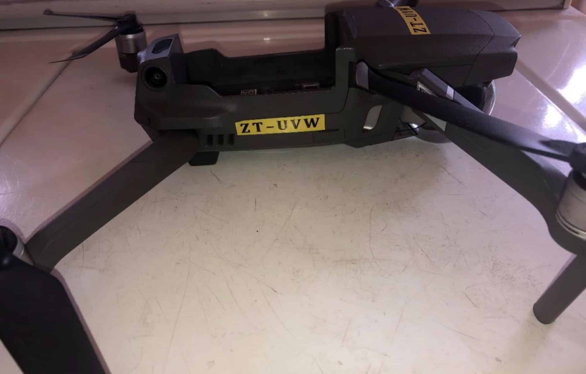 The DJI Mavic 2 Pro photographed before it was lost filming a Middelburg mine blast.