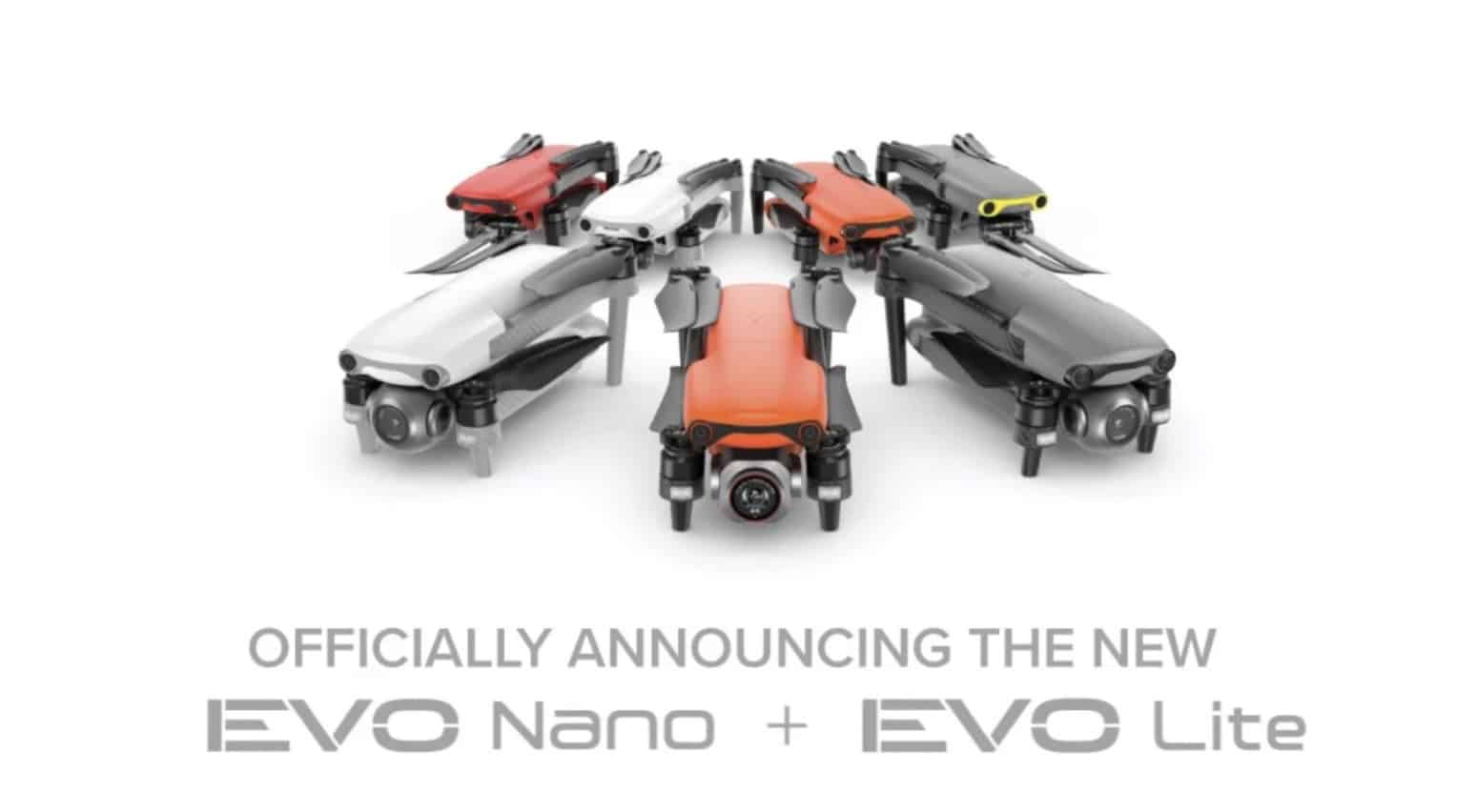 Autel Robotics EVO Nano and EVO Lite series drones covered by the firmware update.