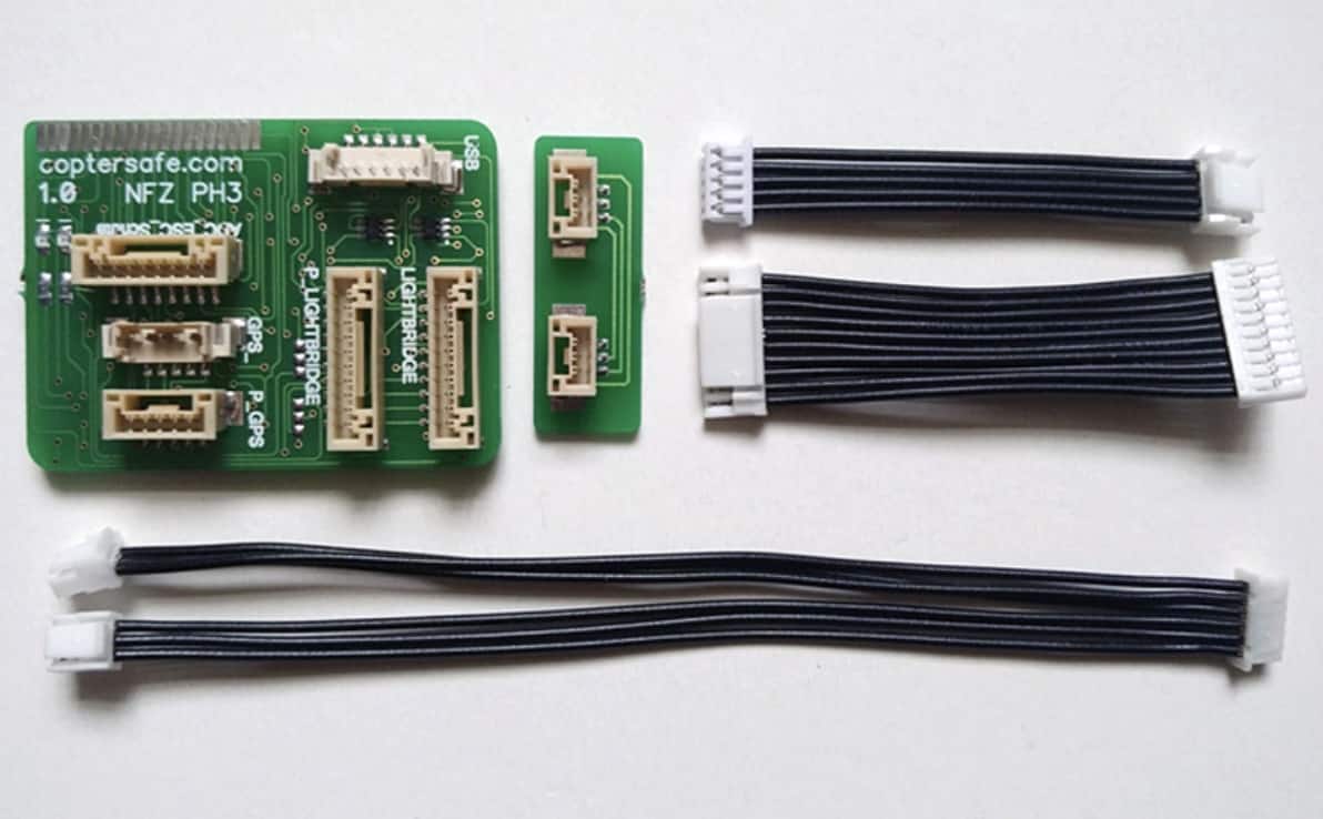 A hardware no-fly-zone mod used to bypass DJI geofencing, from CoperSafe.