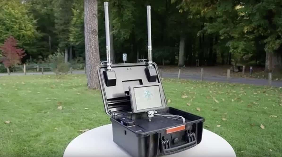 The mobile variant of DJI AeroScope, which can pinpoint a drone pilot's location.