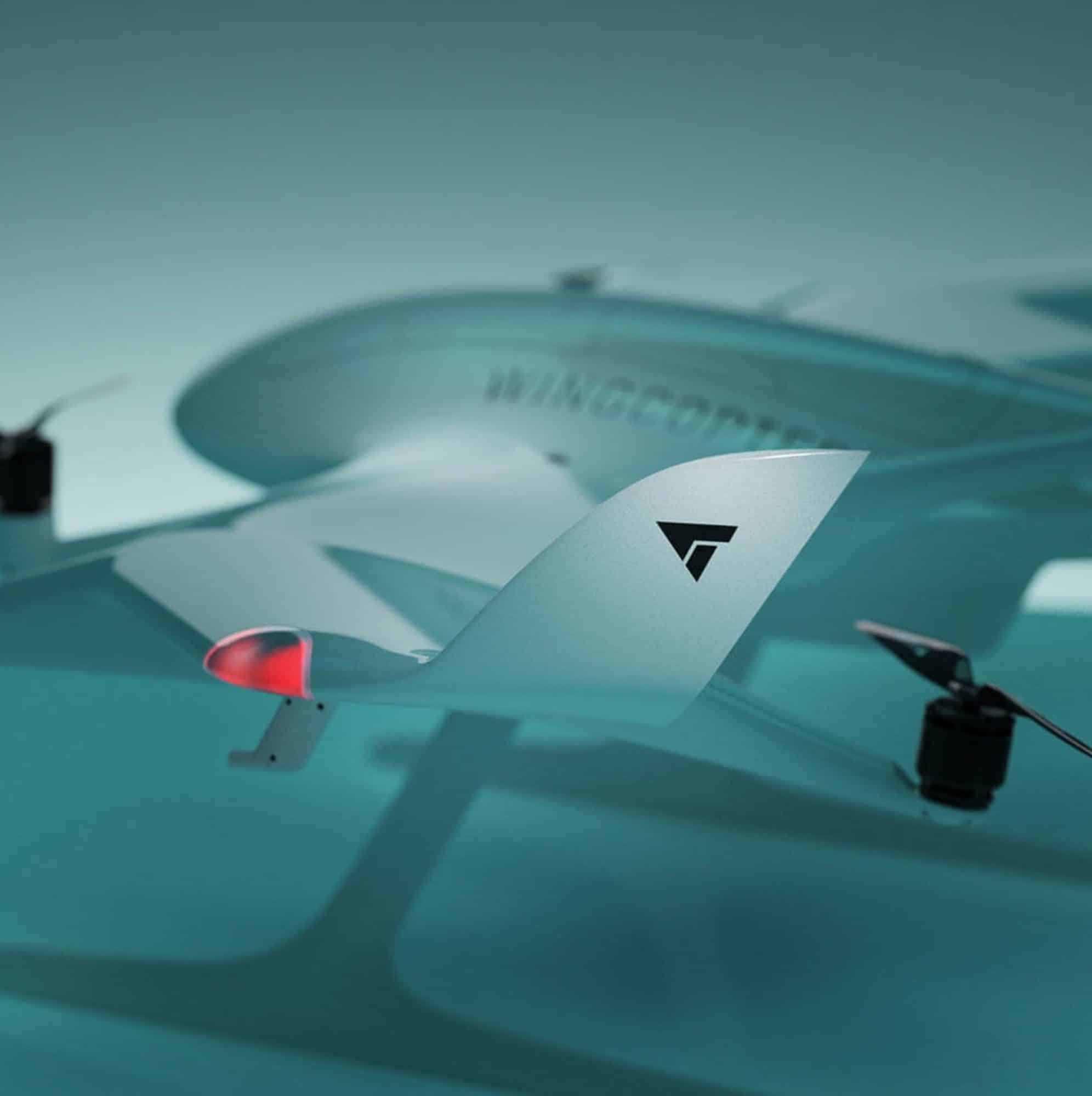 Wingcopter product photography of the 198 model for commercial and humanitarian missions.