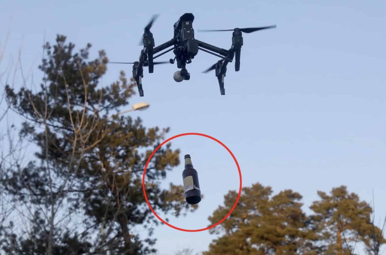 Molotov drone: Ukrainian military uses DJI Inspire 2 to drop Molotov cocktails