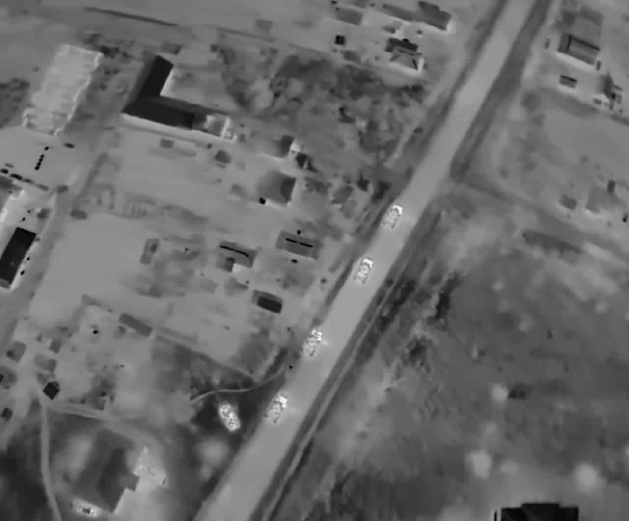 Photograph released by Aerorozvidka, the Ukrainian drone unit that ambushed Russian forces at night.