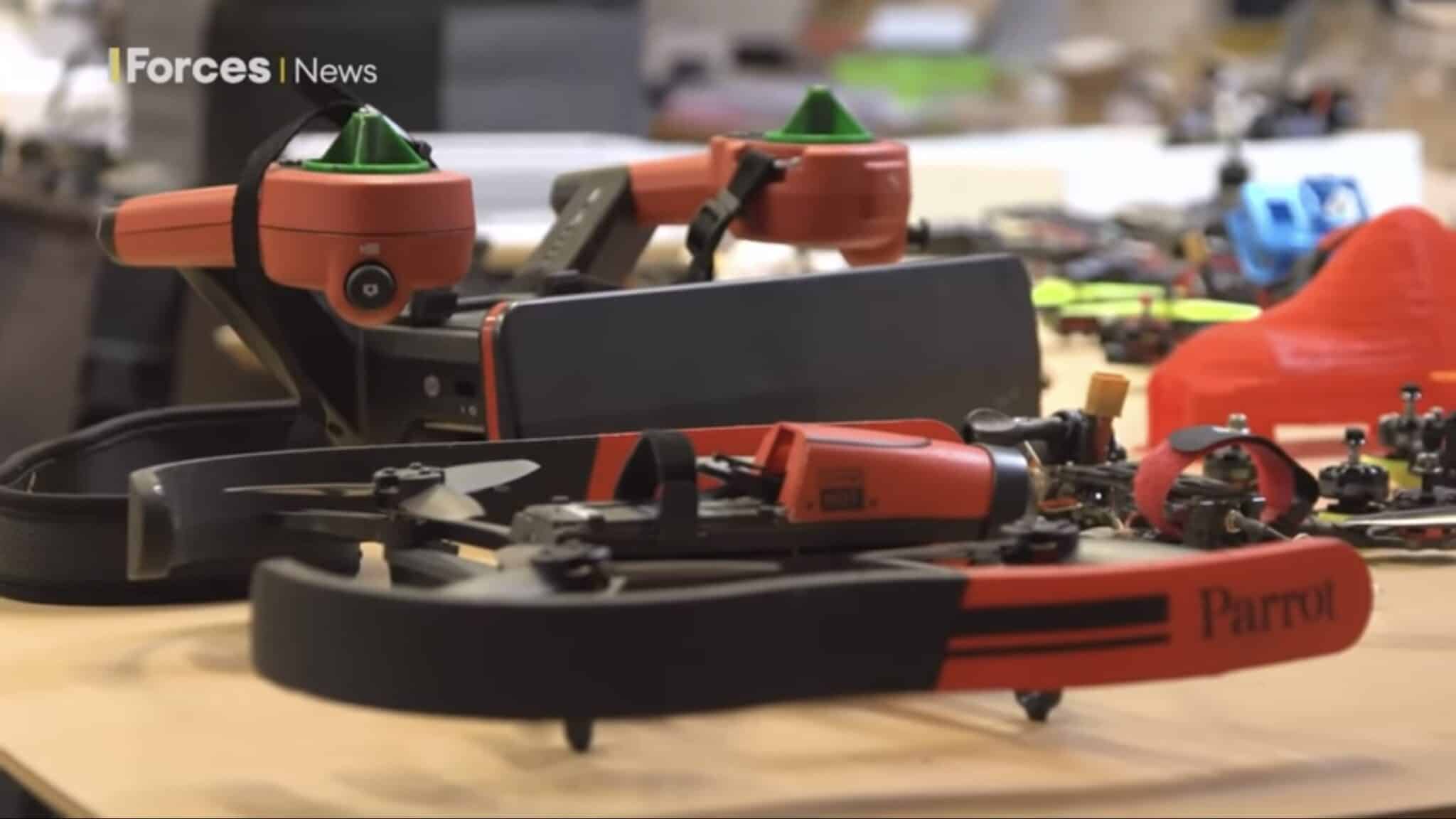 Finished bomb-dropping drone ready to leave the lab for the front line.
