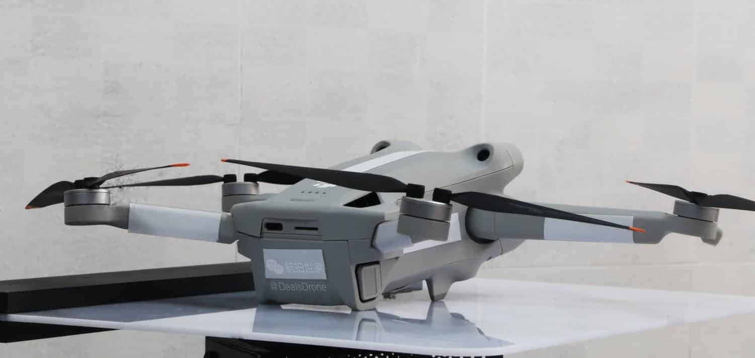 Forward-facing obstacle avoidance sensors on the nose of the DJI Mini 3 Pro.