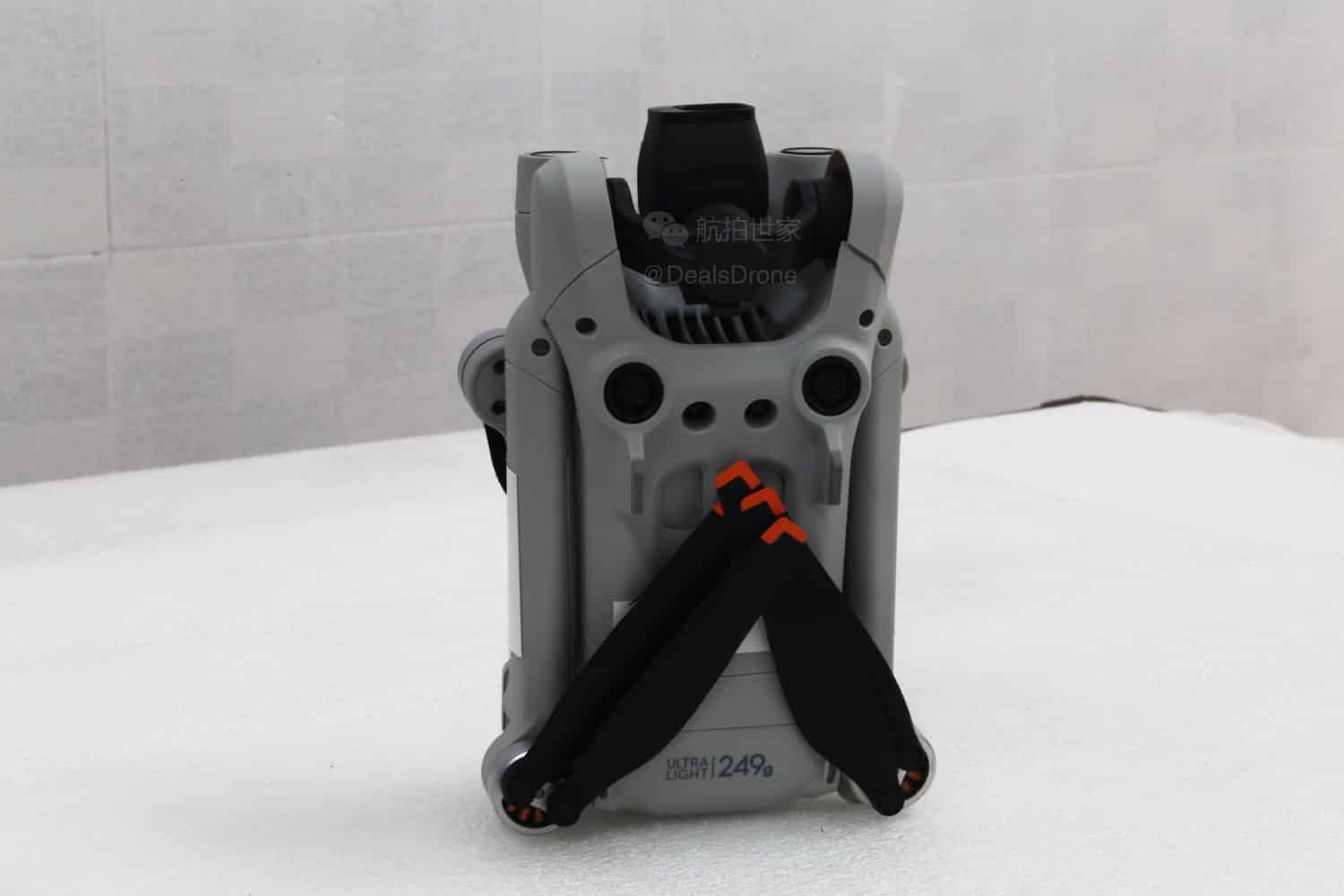 Underside of the Mini 3 Pro with the sensors used for precision landing.