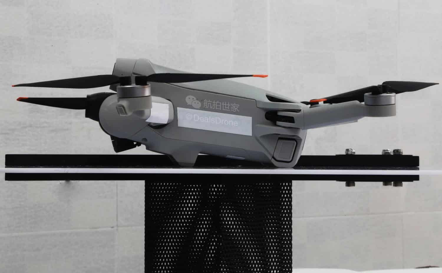 Rear of the DJI Mini 3 Pro, where the battery slides out as the back cover.