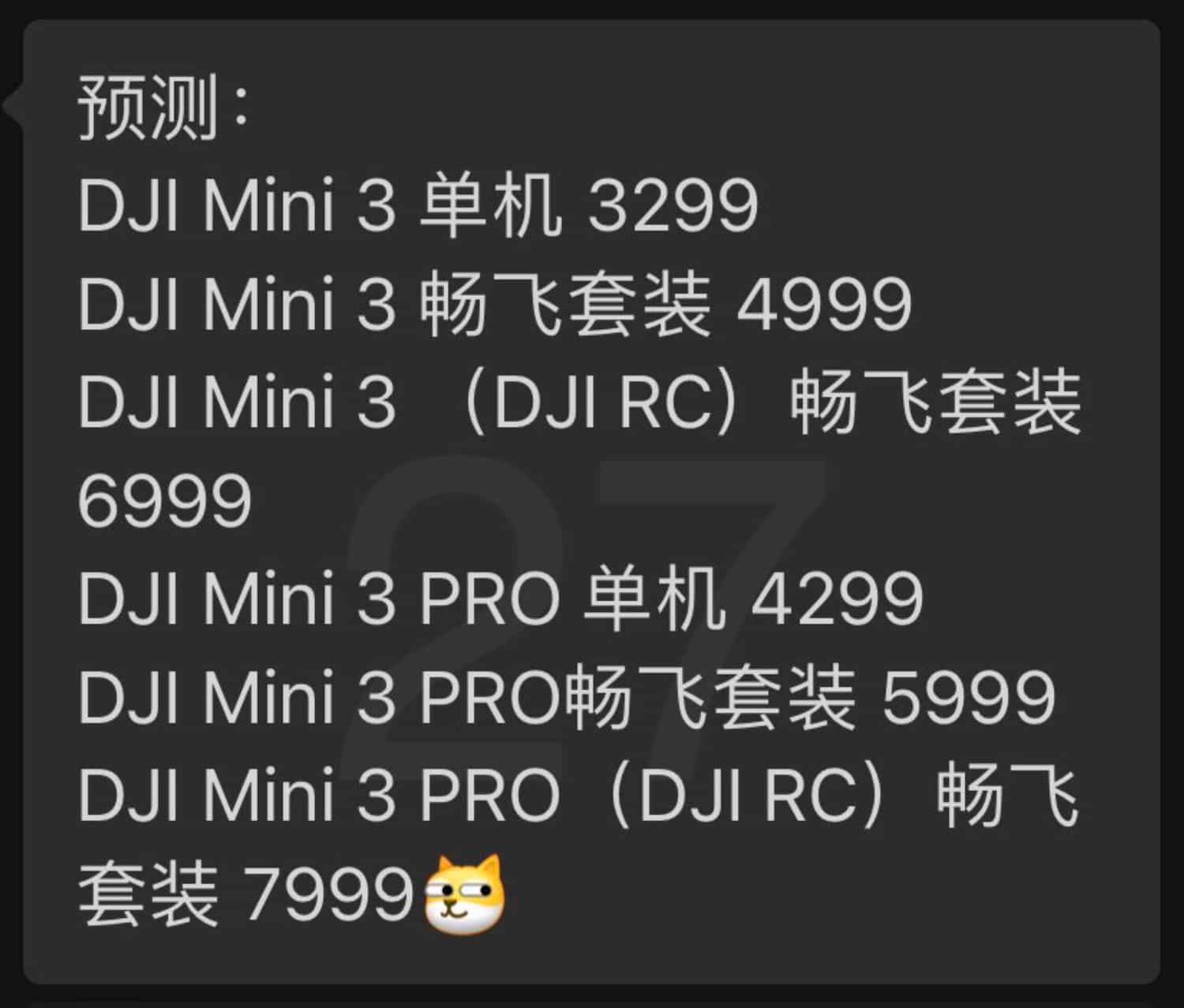 DJI Mini 3 pricing leaked. DJI mini drone comes with max price tag