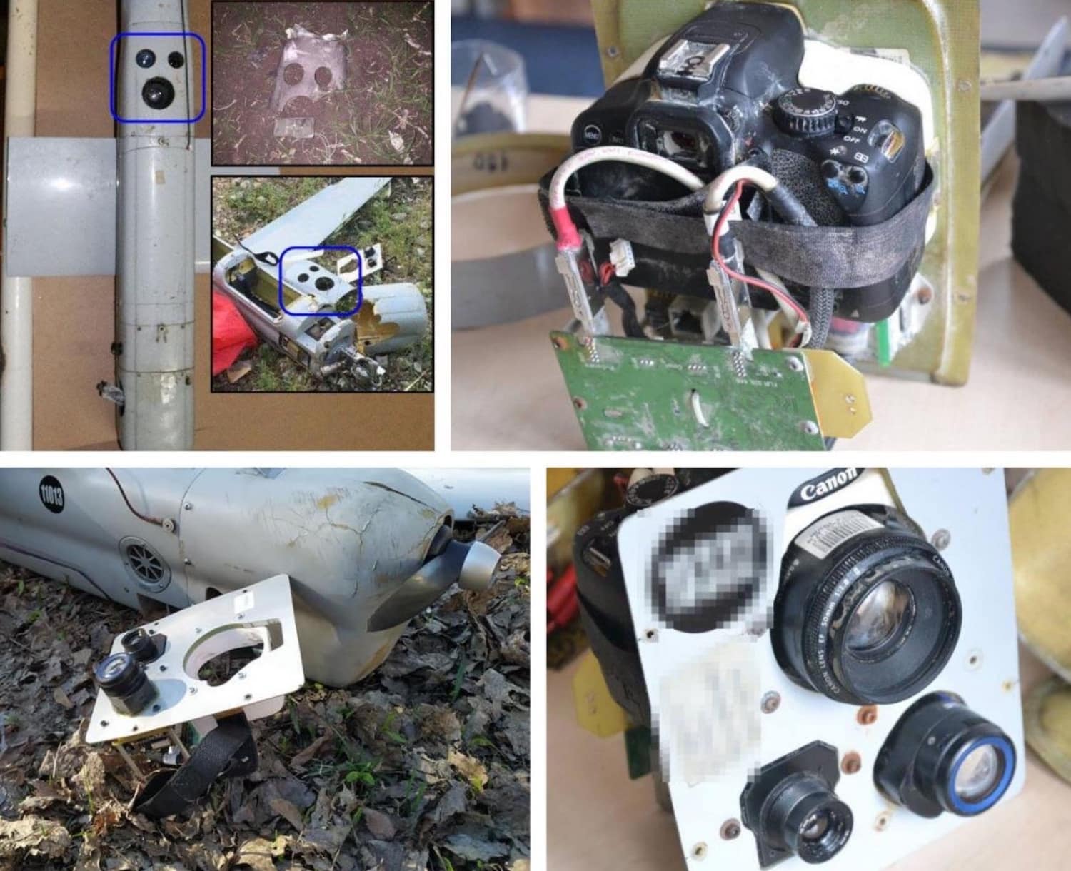 Breakdown of the components inside the Russian Orlan-10 surveillance drone, courtesy of SalomyU.