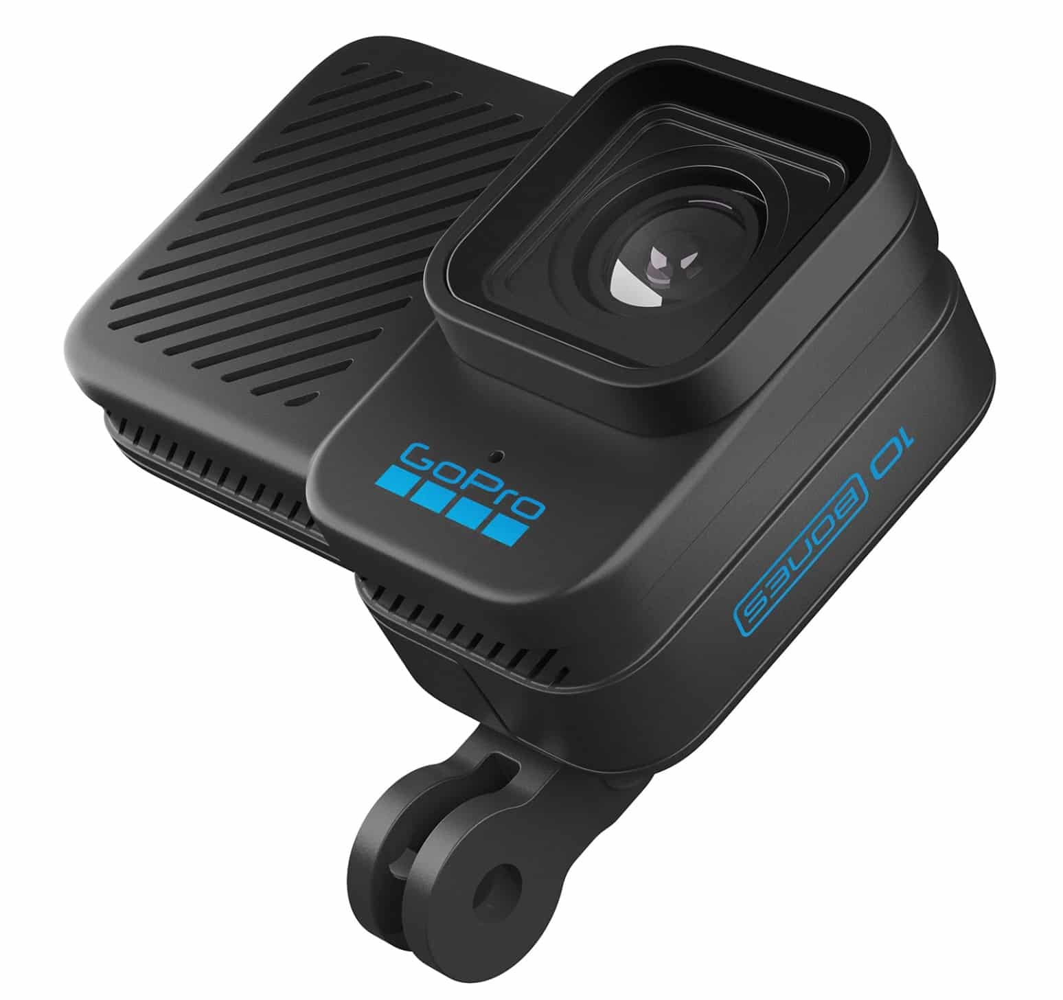Product render of the skeletal GoPro Hero10 Black Bones action camera.