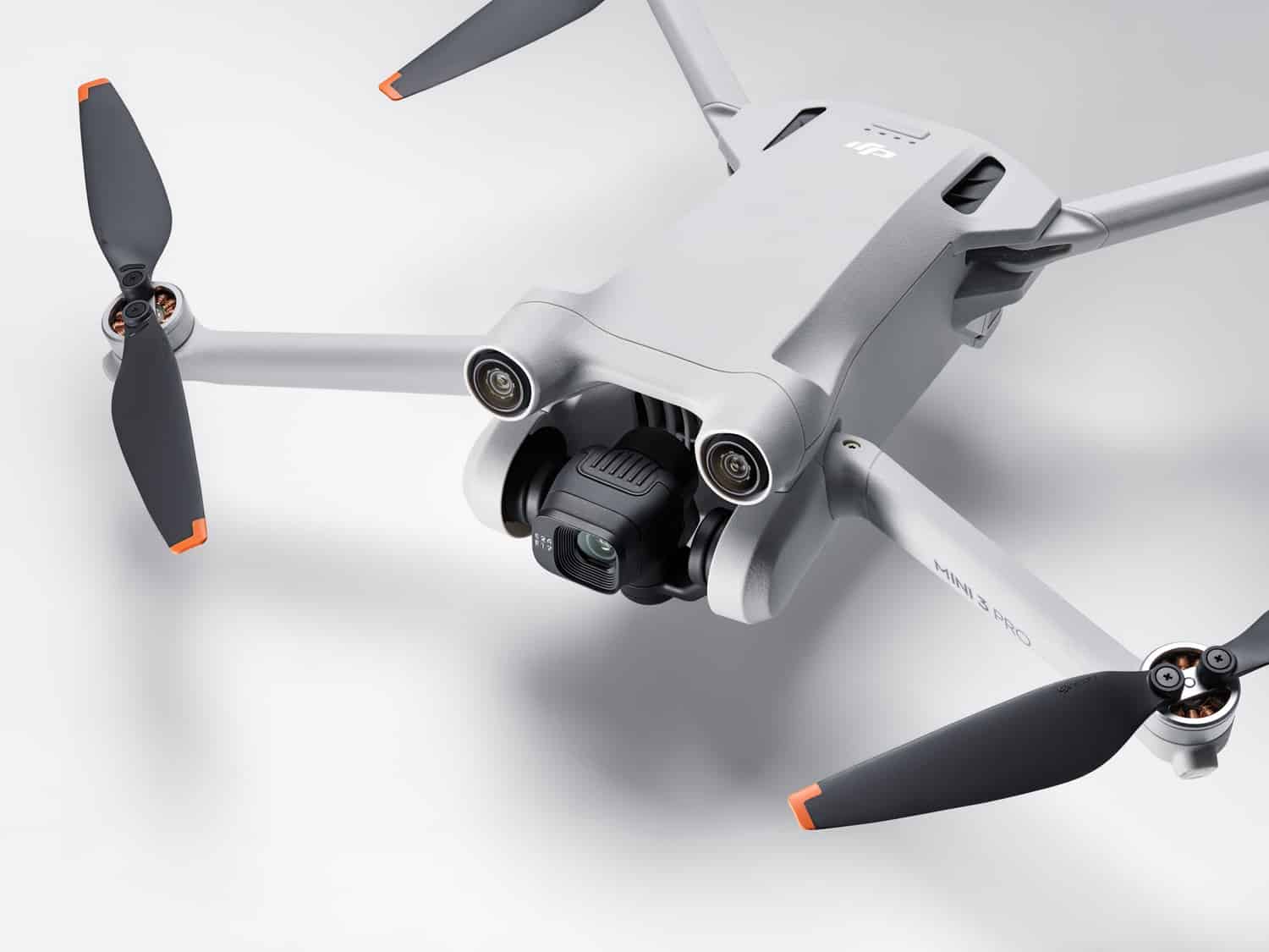 DJI Mini 3 Pro fitted with an Intelligent Flight Battery for a 34-minute flight.