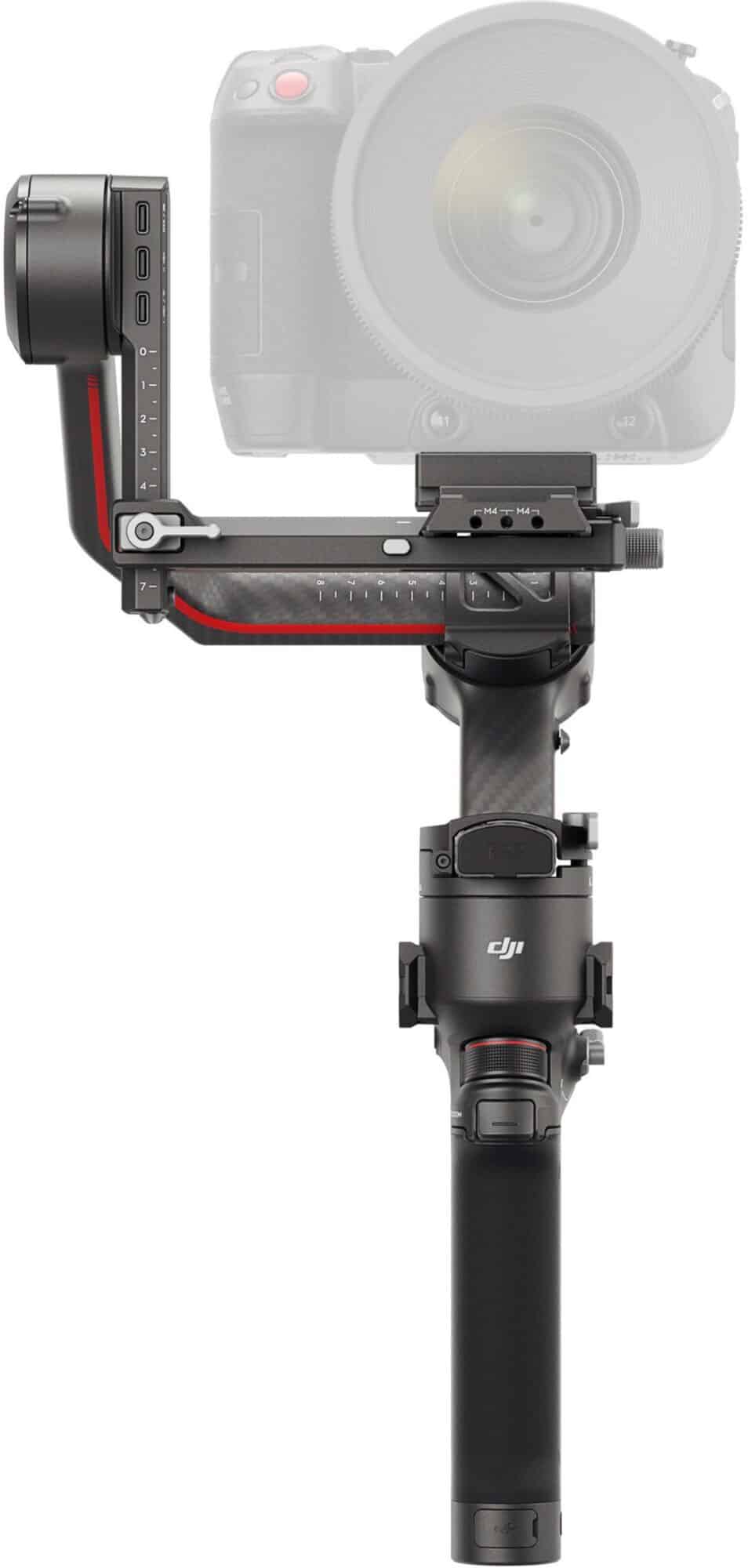 Leaked photo of the DJI RS3 gimbal with carbon fiber, built-in display and larger grip.