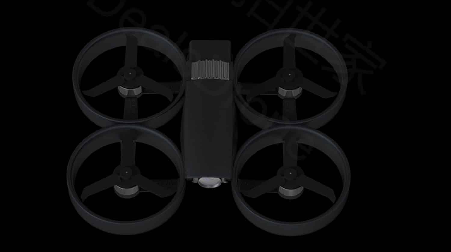 Leaked illustration suggesting the ducted design of the upcoming DJI Avata cinewhoop.
