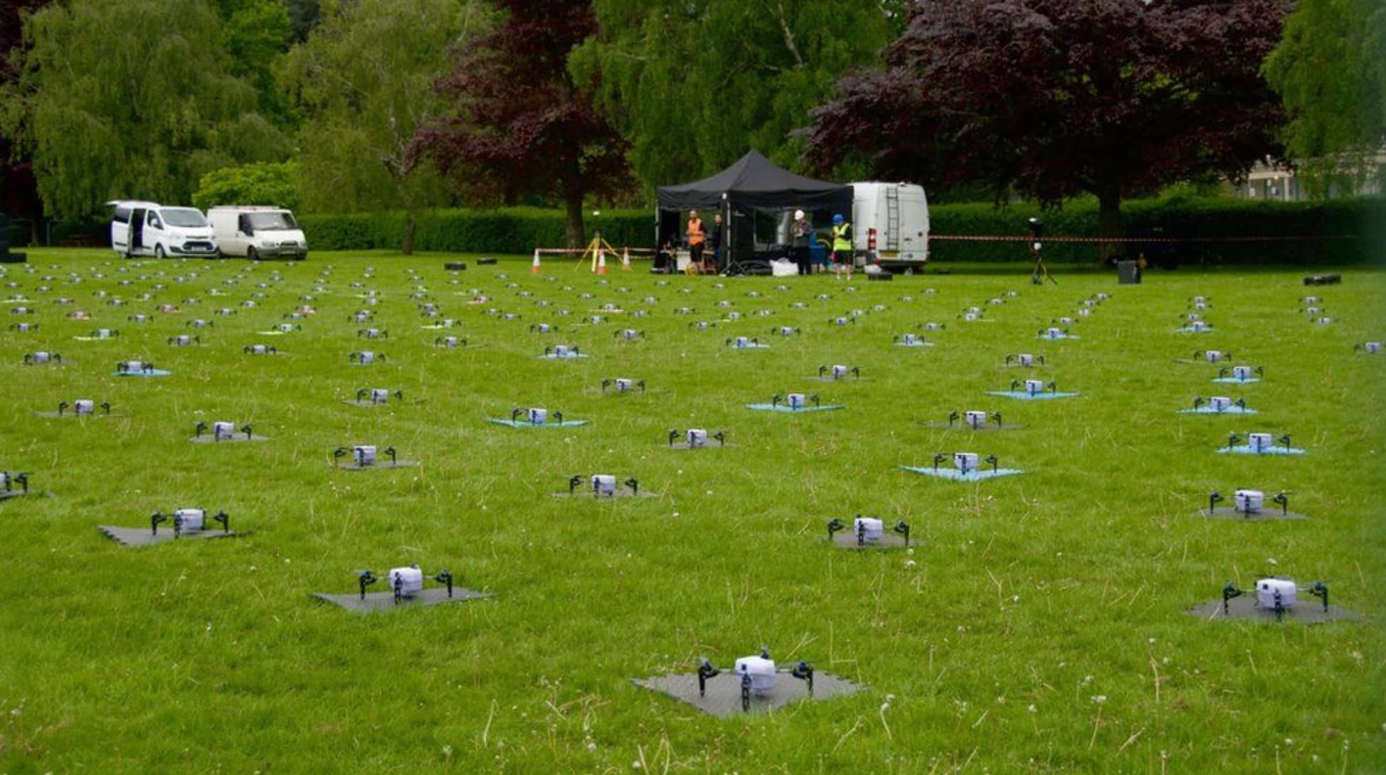 360 drones light up the sky over War Memorial Park in Coventry.
