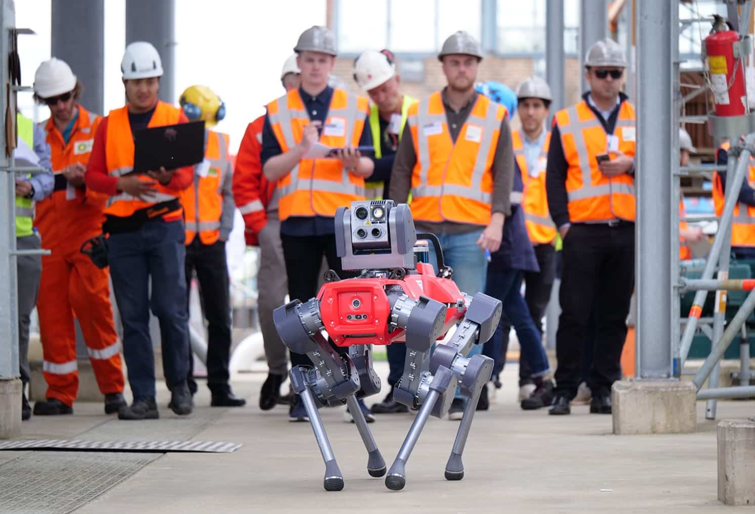 ANYbotics robot dog making an inspection round under the jury's watch.