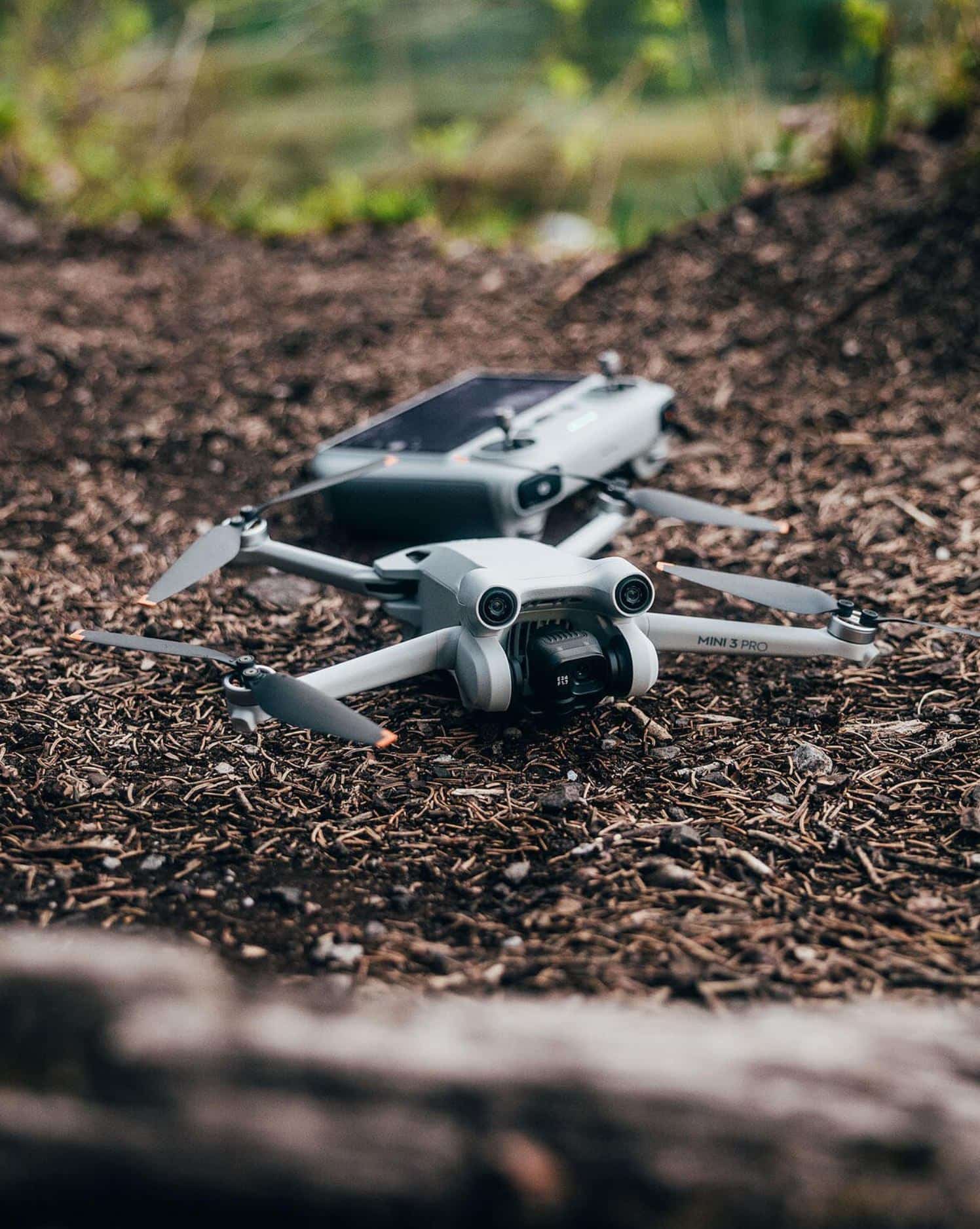 The DJI RC controller with its built-in screen, launched alongside the Mini 3 Pro.