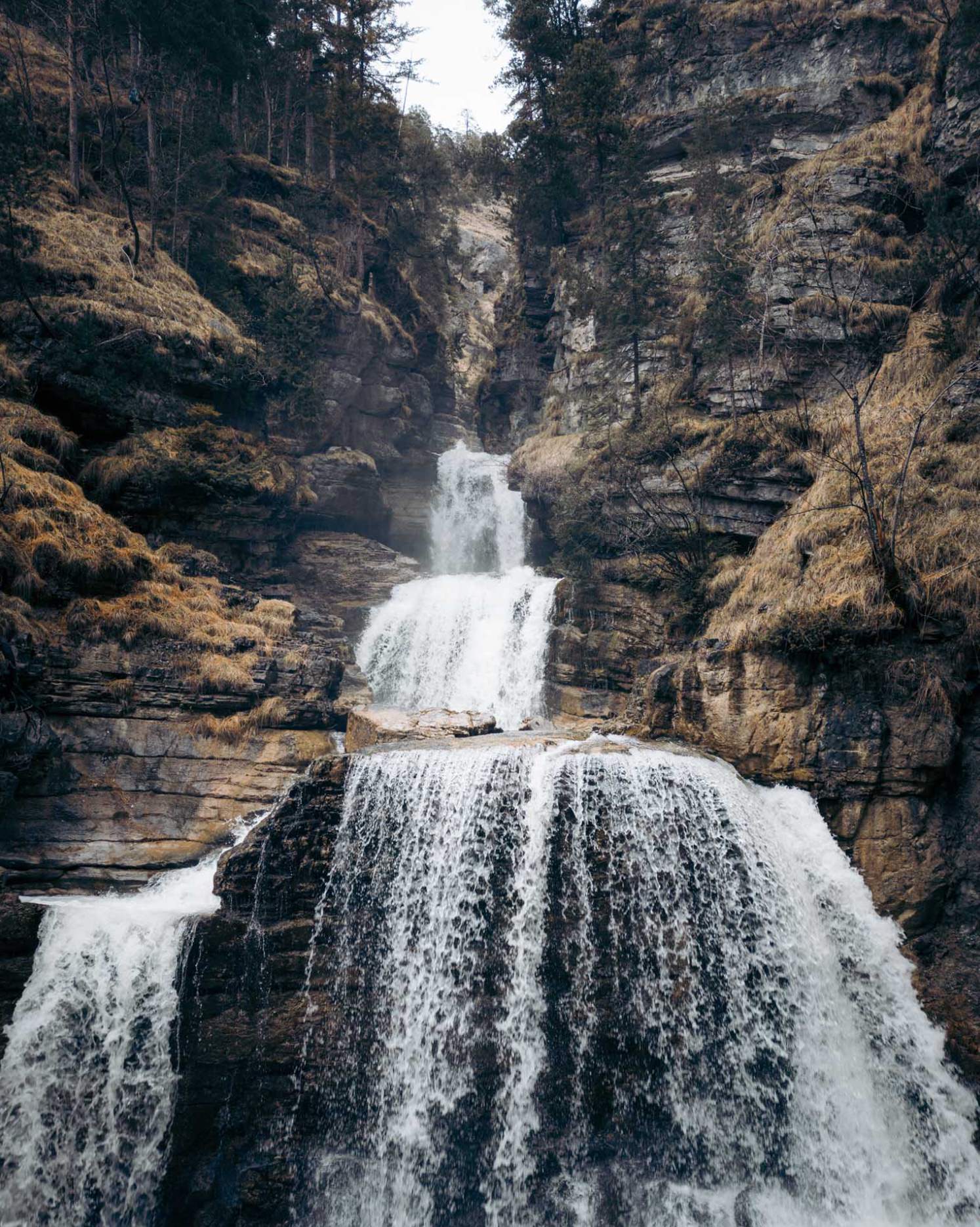 Waterfall captured upright using True Vertical Shooting on the Mini 3 Pro.