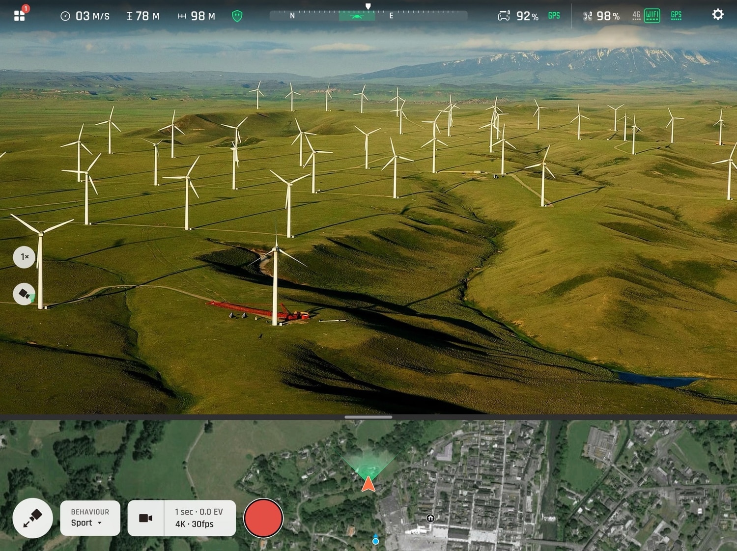 The Parrot ANAFI Ai quadcopter, the only drone supported by FreeFlight 7.