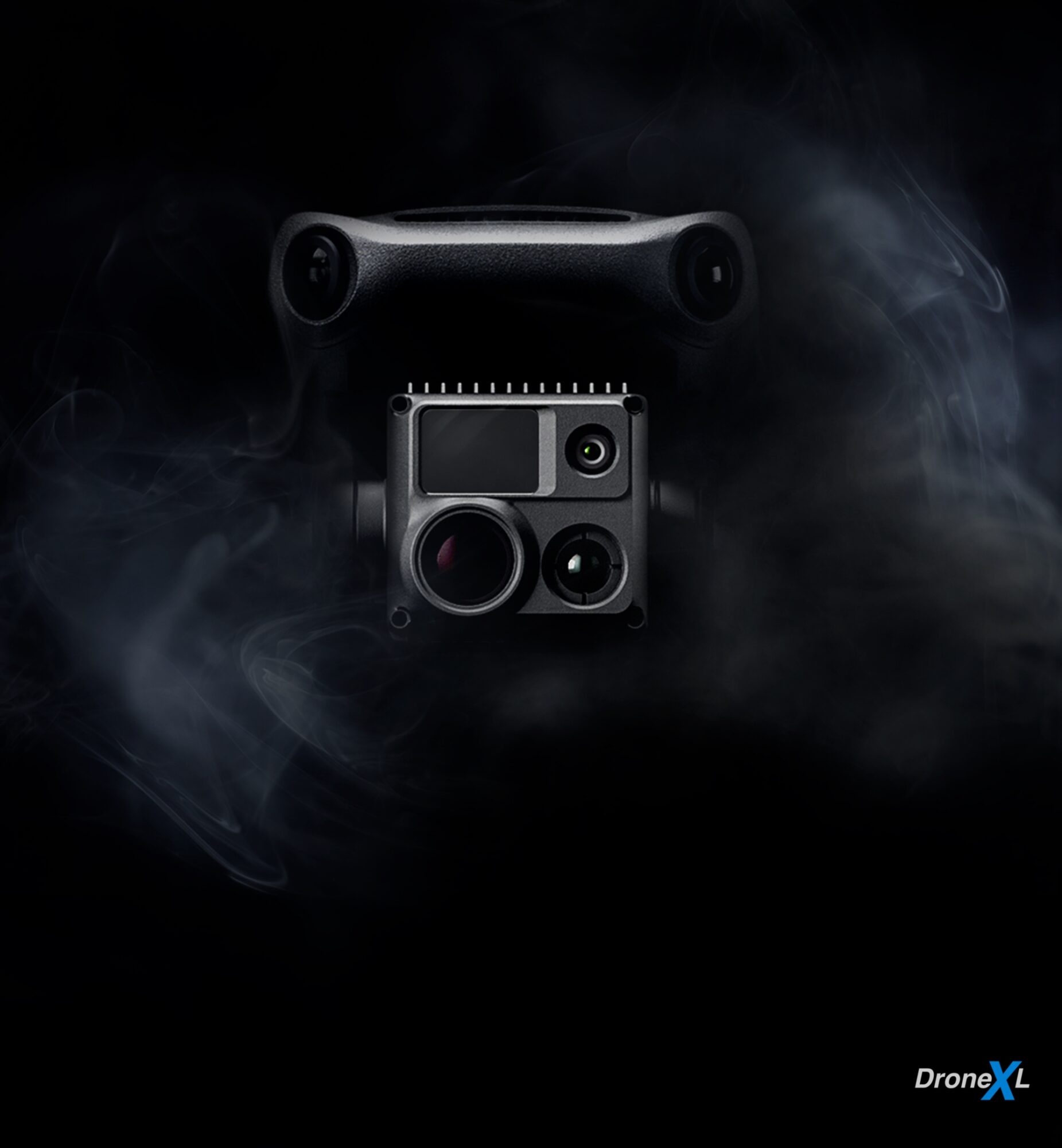 Underside of the leaked Mavic 3 Enterprise showing its gimbal and sensors.