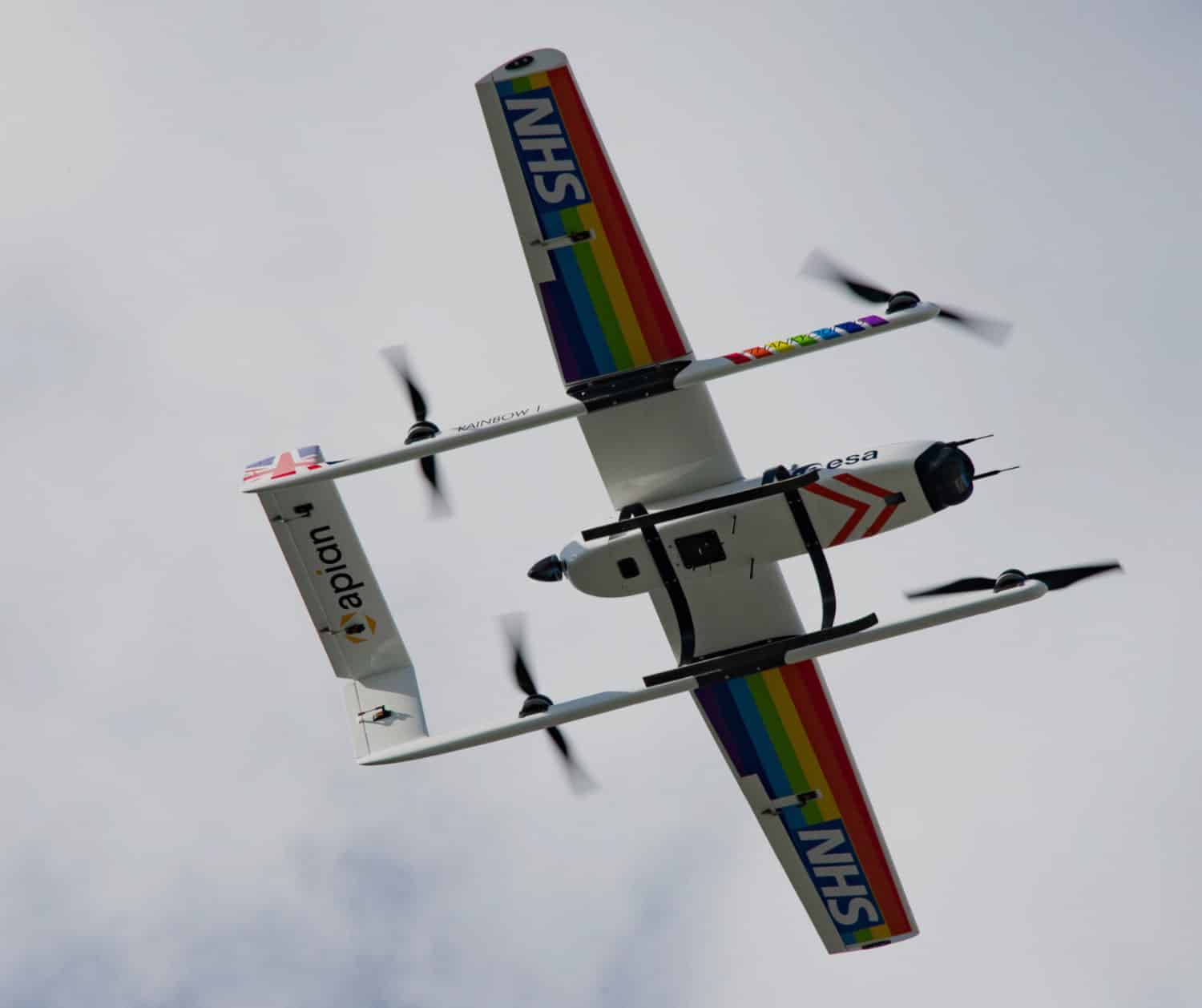 Skylift drones to deliver chemotherapy drugs in the United Kingdom. The testing includes Apian's fully-electric drones, which were built by Skylift. The drones can fly for up to 1.5 hours on a single charge and achieve speeds of up to 100 miles per hour.