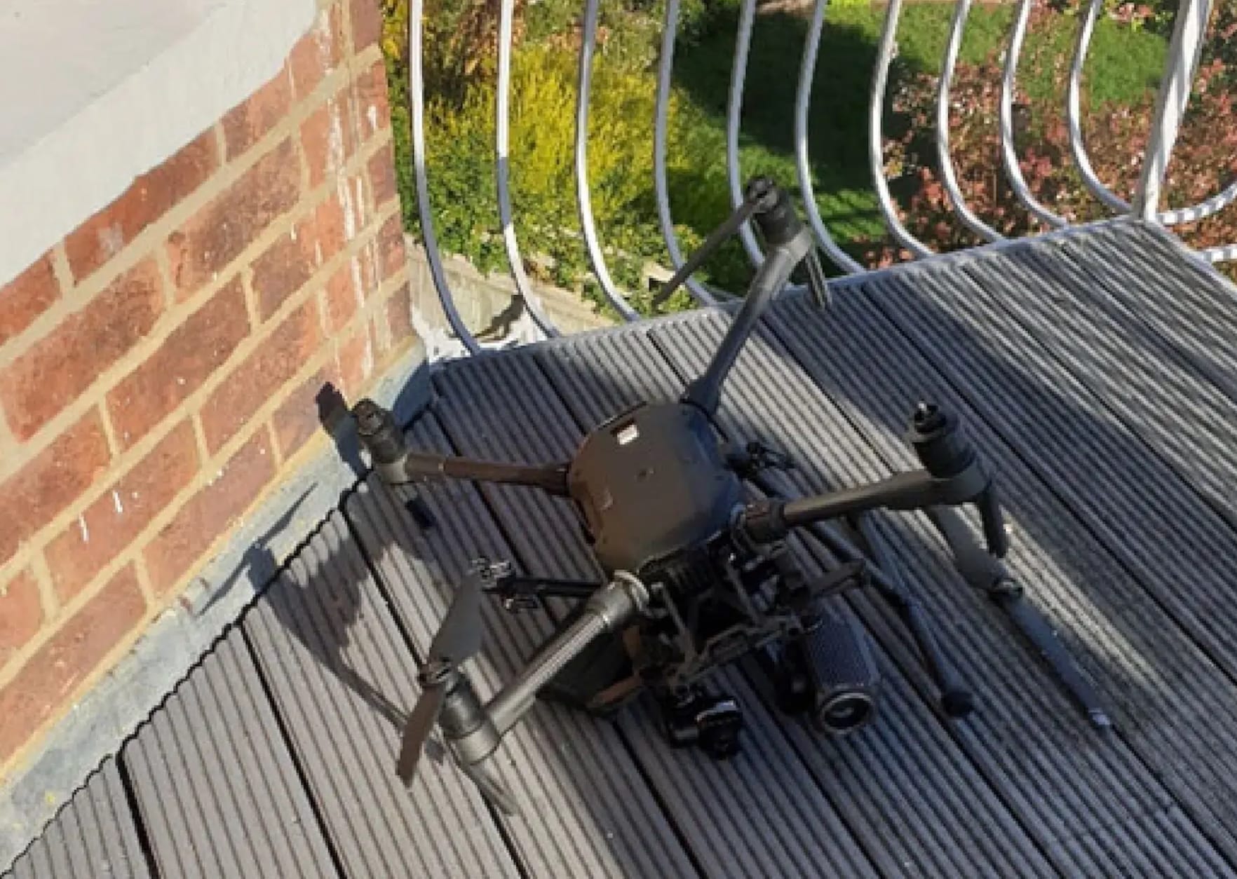 A DJI Matrice 210 that lost control and crashed in 2020.