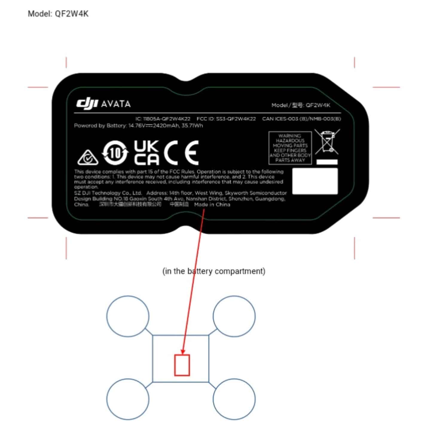 DJI Avata FPV drone appears in FCC database
