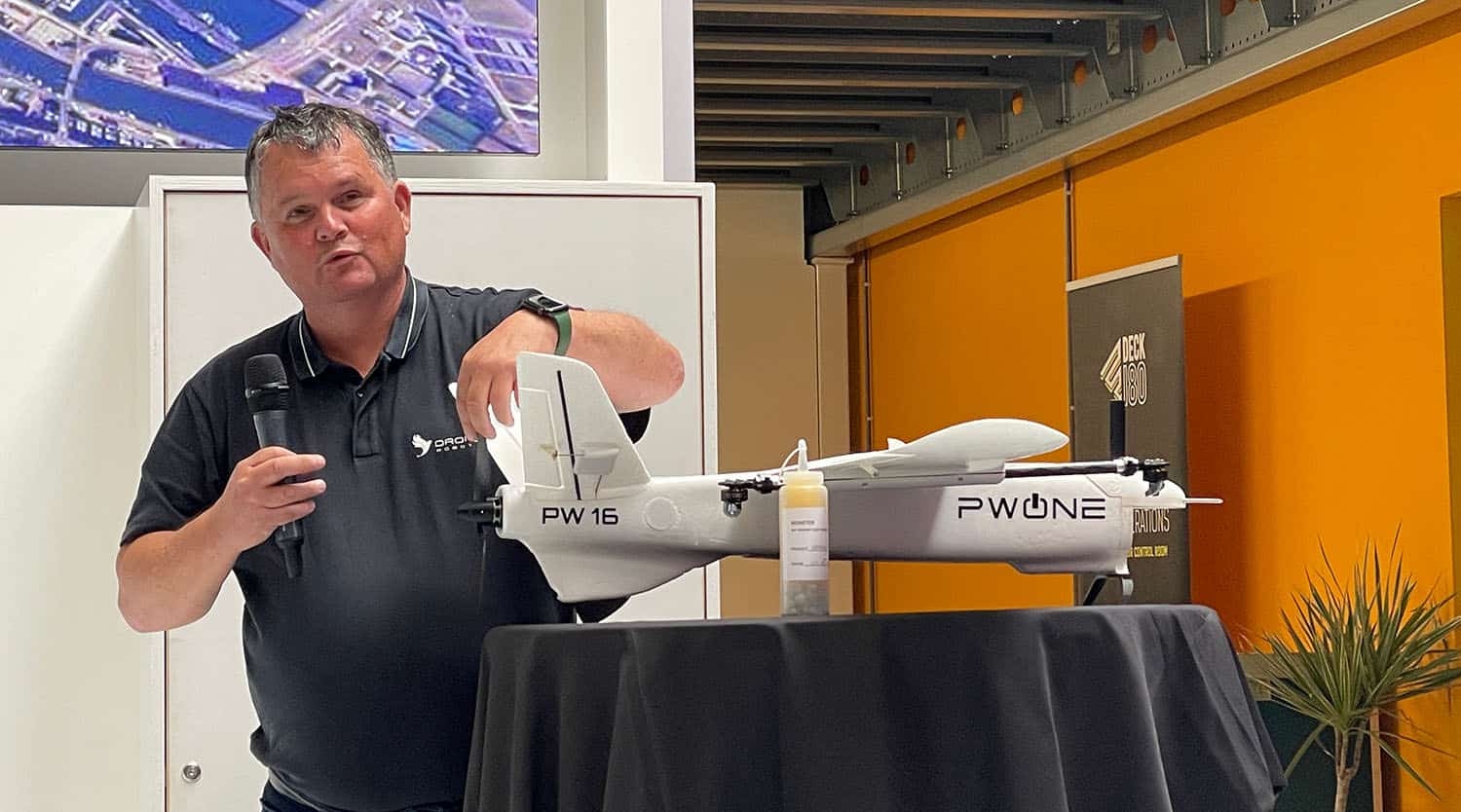 An experimental drone transport flight to Texel was canceled at the last minute