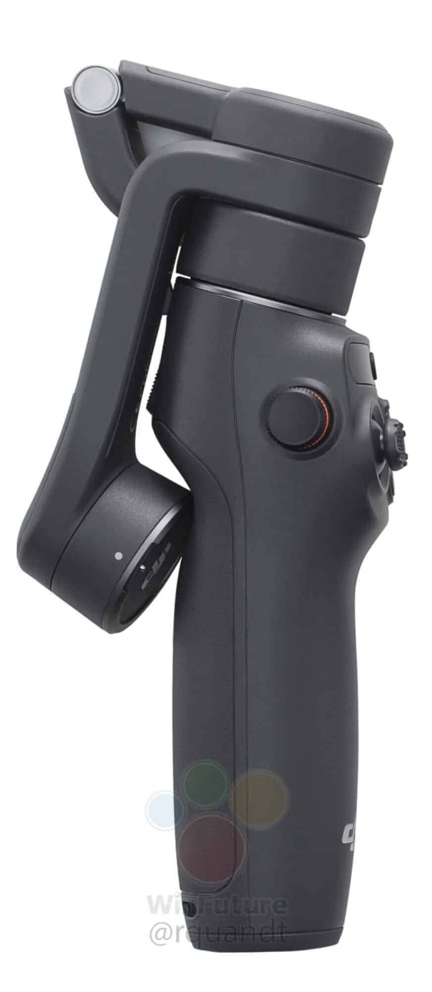 The OM6 unfolded with its telescoping arm extended and magnetic clamp attached.