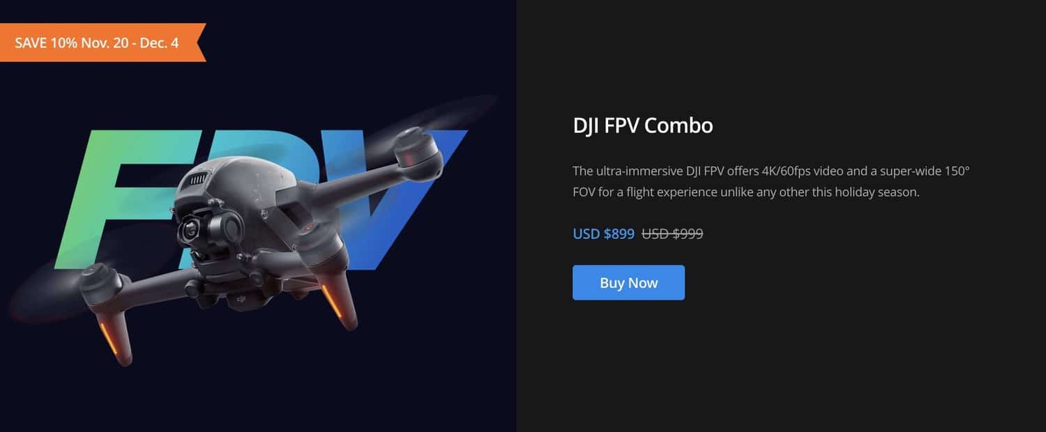 Black Friday panel beside the Mini 3 Pro and DJI RC bundle offer.